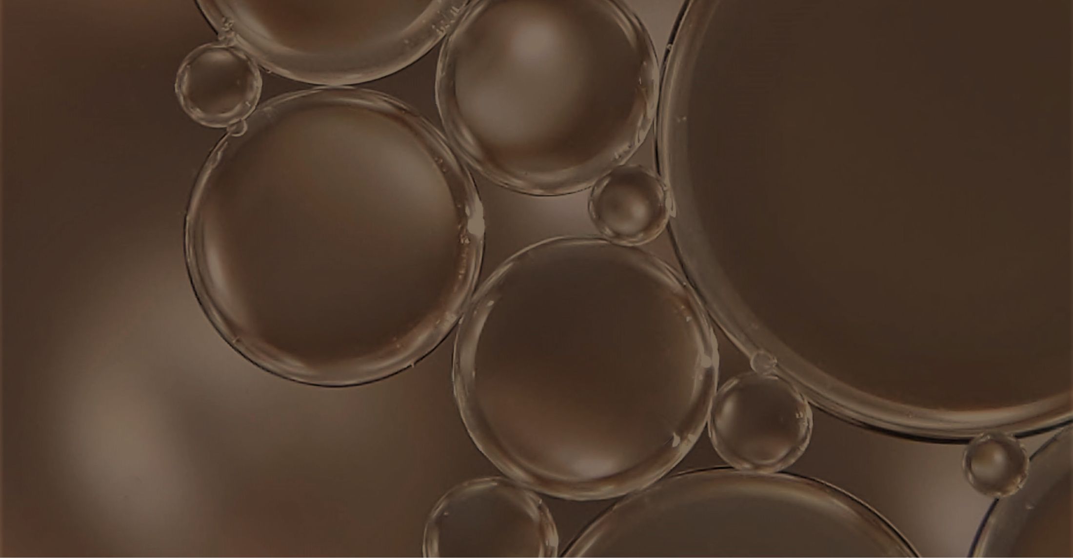 Close-up of brown bubbles on a textured background.